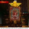 Cuộn Tranh ThangKa Phật Tara Xanh Lục Độ Phật Mẫu Bằng Vải Gấm Cao Cấp, Kiểu 9, TCT87
