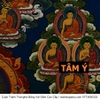 Cuộn Tranh ThangKa Phật Thích Ca Bằng Vải Gấm Cao Cấp, vật phẩm phong thủy may mắn cát tường như ý