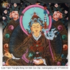 Cuộn Tranh ThangKa Phật Liên Hoa Sinh Bằng Vải Gấm Cao Cấp cầu tài lộc chiêu tài hóa giải vận đen bình an