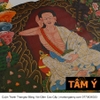 Cuộn Tranh ThangKa Ngài Jetsun Milarepa Mật Tông Bằng Vải Gấm Cao Cấp, vật phẩm phong thủy cầu tài lộc vật phẩm phong thủy chiêu tài