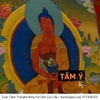 Cuộn Tranh ThangKa Đông Phương Tam Thánh Bằng Vải Gấm Cao Cấp, pháp bảo pháp khí phật bồ tát thần thánh