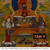 Cuộn Tranh ThangKa Đông Phương Tam Thánh Bằng Vải Gấm Cao Cấp, mạnh khỏe phúc lộc trường thọ hạnh phúc