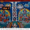 Cuộn Tranh ThangKa Ngài Kim Cang Tát Đỏa (Vajrasattva) Bằng Vải Gấm Cao Cấp, cầu tài lộc chiêu tài hóa giải vận đen bình an