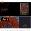 Cuộn Tranh ThangKa Ngài Đại Hắc Thiên Mahakala Bằng Vải Gấm Cao Cấp, quà tặng quà tân gia quà tặng phong thủy