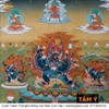 Cuộn Tranh ThangKa Phật Đại Uy Đức Minh Vương Yamatanka Bằng Vải Gấm cát tường vật phẩm phong thủy như ý