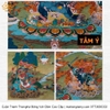 Cuộn Tranh ThangKa Phật Đại Uy Đức Minh Vương Yamatanka Bằng Vải Gấm quà tặng tinh tế quà tặng cao cấp