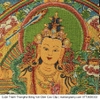 Cuộn Tranh ThangKa Ngài Văn Thù Bồ Tát Bằng Vải Gấm mạnh khỏe phúc lộc trường thọ hạnh phúc