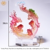 Tượng Đàn Cá Vàng Vật Phẩm Phong Thủy Trang Trí Nhà Cửa Bằng Lưu Ly quà tặng sếp quà mừng thọ