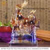 Tượng Đôi Dê(Mùi) Màu Hổ Phách Bằng Lưu Ly hà nội tp hồ chí minh chất lượng cao mật tông