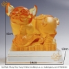 Tượng Trang Trí Nhà Cửa Con Hợi(Heo) Đứng Trên Tiền Vàng Rồng Bằng Lưu Ly Cao Cấp, DTT36 mật tông