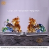 Tượng Kỳ Lân Màu Ngũ Sắc Và Hổ Phách Bằng Lưu Ly quà tặng tinh tế quà tặng cao cấp