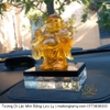 Tượng Bồ Tát Di Lặc Mini Bằng Lưu Ly vật phẩm phong thủy may mắn cát tường như ý