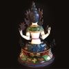 |Cao 50cm| Tượng Phật Quan Âm Tứ Thủ (Sơn Nhiều Màu) Bằng Đồng Nguyên Chất TP60 giá cả hợp lí