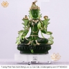|Cao 32cm| Tượng Phật Tara Xanh Lục Độ Phật Mẫu Bằng Lưu Ly Cao Cấp Màu Xanh Ngọc, Thiết Kế Sang Trọng TP255