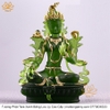 |Cao 32cm| Tượng Phật Tara Xanh Lục Độ Phật Mẫu Bằng Lưu Ly Cao Cấp Màu Xanh Ngọc, Thiết Kế Sang Trọng TP255