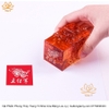 Tượng - Ấn Hoa Văn Màu Hổ Phách Bằng Lưu Ly Cao Cấp Vật Phẩm Phong Thủy Trang Trí Nhà Cửa DTT308