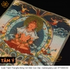 Cuộn Tranh ThangKa Ngài Vô Lượng Thọ Bằng Vải Gấm Cao Cấp, pháp bảo pháp khí phật bồ tát thần thánh