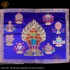 |70x52cm| Khăn trải bàn chày kim cang bát cát tường rất đẹp Mật Tông vải gấm Tây Tạng nhiều kích thước có lớp lót vải lụa KTB03