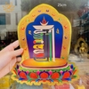 Miếng Dán (COMBO 5 TẤM) Decal Thời Luân Kim Cang Kalachakra Kiểu 2 Mật Tông Tâm Ý