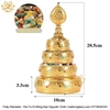 Tháp Madala - Núi Tu Di Không Đế Đỡ, Bằng Bạc Nguyên Chất Và Bạc Mạ Vàng, Thiết Kế Sang Trọng TMDL27
