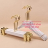 Móc áo trẻ em gỗ trắng đầu móc dài mạ vàng
