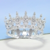 Vương miện BẠC đính đá - đá màu trắng SIZE TO (đk 12.5cm) (chú ý size to).