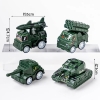 Set 4 xe QUÂN ĐỘI (xe tăng) - size  nhỏ, màu xanh đậm.
