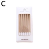 Vỉ 6 cây nến dài mạ vàng.