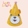Set 10 mũ 3D cán bóng giấy đẹp kt dk 13cmx cao 20cm - gấu vàng.m08
