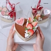Set 5 hộp khuôn bánh trái tim (cao 11cm x đế 13.5cm).