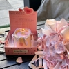 Set 10 hộp ROMANTIC nắp mica 1 ngăn màu HỒNG CHẤM BI kèm tờ bìa lịch di động (in màu phủ bóng, đế bồi 2  lớp) kt 18x18x14cm.