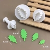 Set 3 khuôn nhấn -Lá  nhỏ dài (nhiều răng cưa).