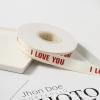 Ruybang thái trắng 2cm x35m- I LOVE YOU chữ in.