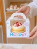 Set 50 hộp giấy cửa sổ- HAPPY sắc màu xanh hồng 16x16x15cm (KÈM ĐẾ).