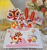 Combo 2 set giấy trung thu - múa lân mẫu 1 (bé múa lân và câu đối).