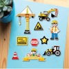 Combo 5 set giấy - Xe công trình, tháp cẩu và 2 kỹ sư.