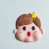 Tượng nhựa dẻo-BABY mập tóc cài ngôi sao màu vàng.