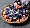 Cốm đường Halloween -mẫu 2 (có cốm tròn và dài màu tím).