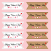 Set 60 thẻ giấy mix 2 màu nâu và trắng- Happy Women's day mẫu 2 (có dây trái tim). (Q9012)