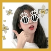 Kính mắt nhựa-chữ S MÀU BẠC.