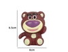 Tượng gấu DÂU SIZE NHỎ-NGỒI (kt 7 cm).