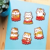 Combo 2 set giấy tết - 12 mèo thần tài.