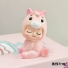Tượng sứ -bé Ngựa HỒNG (mẫu nhắm mắt, ngồi chụm chân).