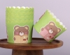 Set 50 cốc cupcake giấy  kt 6x5.5x7cm - màu XANH LÁ (hình gấu).