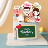 Combo 2 set giấy 20-11: Thầy cô giáo và học sinh (mẫu 4 -thấy áo ghi, cô áo xanh).