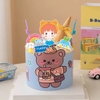 Combo 2 set giấy - Bé TRAI đội mũ tai gấu.