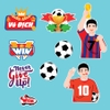 Combo 2 set giấy- 2 cầu thủ bóng đá-cup-never give up.