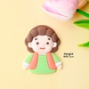 Tượng nhựa dẻo - Mẹ áo XANH LÁ mix đỏ.