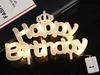Đèn nháy chữ HPBD 2 hàng-màu vàng.