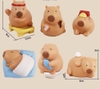 Set 6 chuột lang nước CAPYBARA siêu cấp NHỰA ĐẶC MẪU MỚI (set có con nằm ngủ)9680.